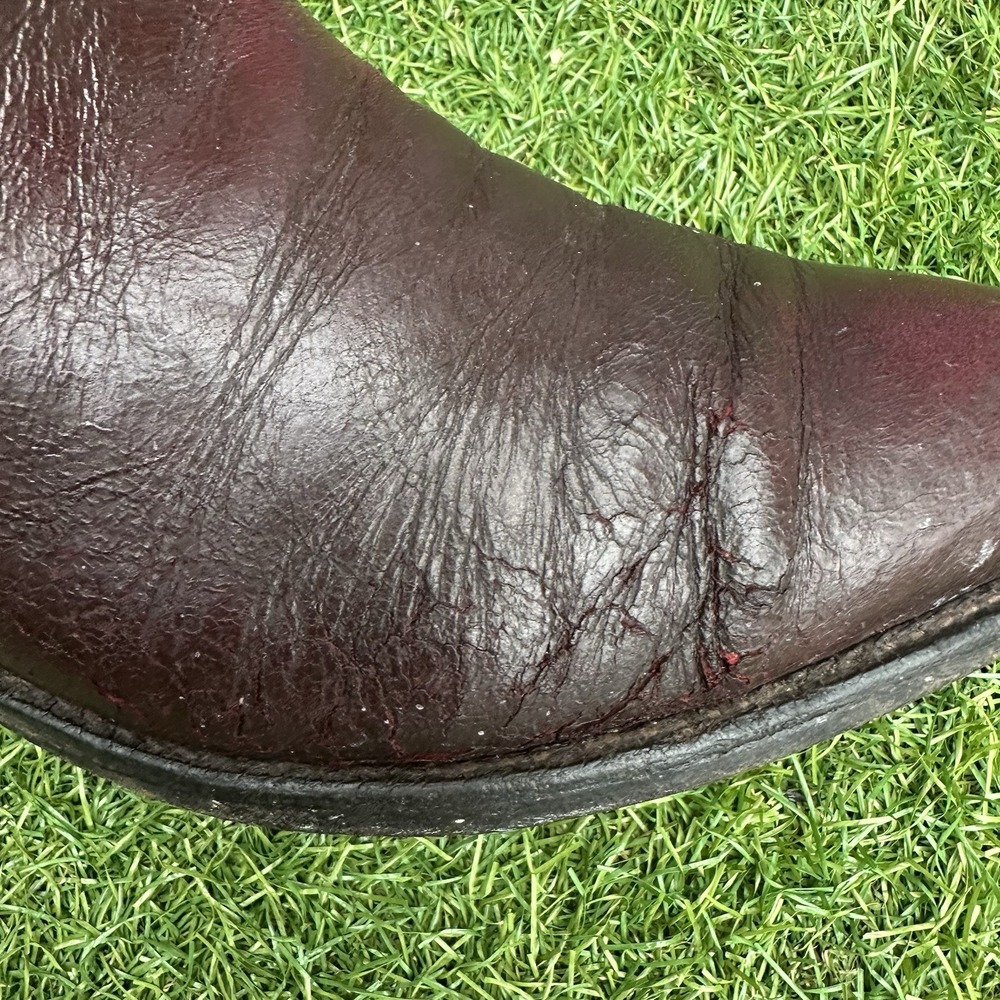 Vintage Lucchese Goatskin Roper Cowboy Boots Mens Size‎ 9 D Cherry Rodeo Western - Picture 11 of 16